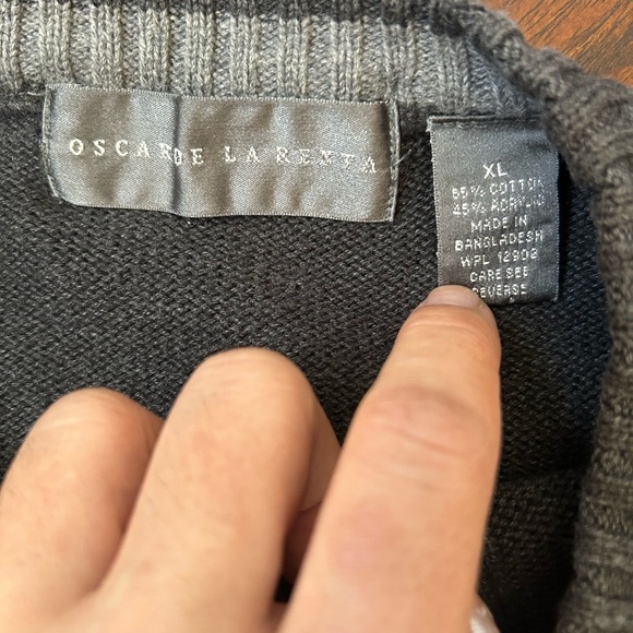 Oscar de la Renta gray Crewneck Sweater size XL - Picture 3 of 6